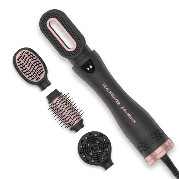 Beachwaver Blow Drying Hair Brush with Attachments, Midnight Rose, 4 pc