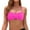 Hot Pink, variant on TYGHBN Swimsuit Tops for Women plus Size with Support Swimsuits for Women Tops Long Teal Stripe and Leaves Print Bikini Women Bandeau Bikini Top Strapless Swimsuit Top