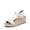 WHITE, variant on Women's Wedge Sandals Open Toe Espadrilles Sandals Comfortable Dress Casual T-strap Platform Wedges with Arch Support for Walking Beach Summer Shoes
