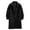 Black, variant on Long Trench Coat for Men Fall Winter Warm Thicken Denim Parka Plus Size Turn Down Collar Lined Jacket Overcoat Outerwear XL