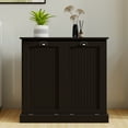 thumbnail image 7 of Aukfa Double Tilt Out Laundry Hamper Cabinet,Bathroom Laundry Cabinet with Basket,Black, 7 of 7