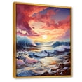 thumbnail image 2 of Designart "Sunrise Over The Rainbow Ocean VI" Ocean Floater Framed Canvas Wall Art, 2 of 5