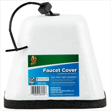 Duck Brand White Foam Outdoor Faucet Cover, 5.25 in. x 6.5 in. x 5.25 in