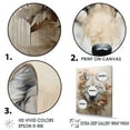 thumbnail image 3 of Designart "Beige Wolf'S Minimal Expression I" Animals Wolf Canvas Prints, 3 of 7