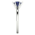 thumbnail image 3 of 1 ct Round Cut Simulated Blue Sapphire Solitaire Engagement Ring for Women in 18K White Gold, 3 of 5