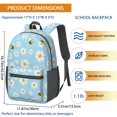 thumbnail image 3 of Daisy Pioneer Flower and Bees 17" School Backpacks for Teens,Waterproof Oxford Fabric,S-Shape Padded Straps for School,Travel,Hiking,Camping, 3 of 5