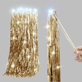 thumbnail image 1 of SUTENGDA Wedding Send Off Lighted LED Tinsel  20 Pcs Wedding Wands Light Up Streamers Foil Tinsel Ribbon Stick for Wedding Baby Shower Birthday Party Holiday Events, 1 of 5