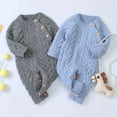 thumbnail image 7 of YOUI-GIFTS Newborn Baby Knitted Snowsuit Winter Warmer Sweater Romper Bodysuit Overalls for Boy Girls, 7 of 7