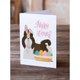 thumbnail image 2 of Liver and White Shih Tzu Easter Greeting Cards and Envelopes Pack of 8 7 in x 5 in, 2 of 3