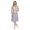 thumbnail image 2 of Women's Flowers Purple Blossoms and Olives A-line Printed Skirt Casual Wear, M, Purple Grey Lavender, by Ambesonne, 2 of 6