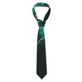 thumbnail image 3 of Goofa Green Lightning Flash Pattern Men's Necktie Classic Silk Tie Woven Jacquard Neck Ties Necktie for Business and Wedding Formal Neckties, 3 of 8