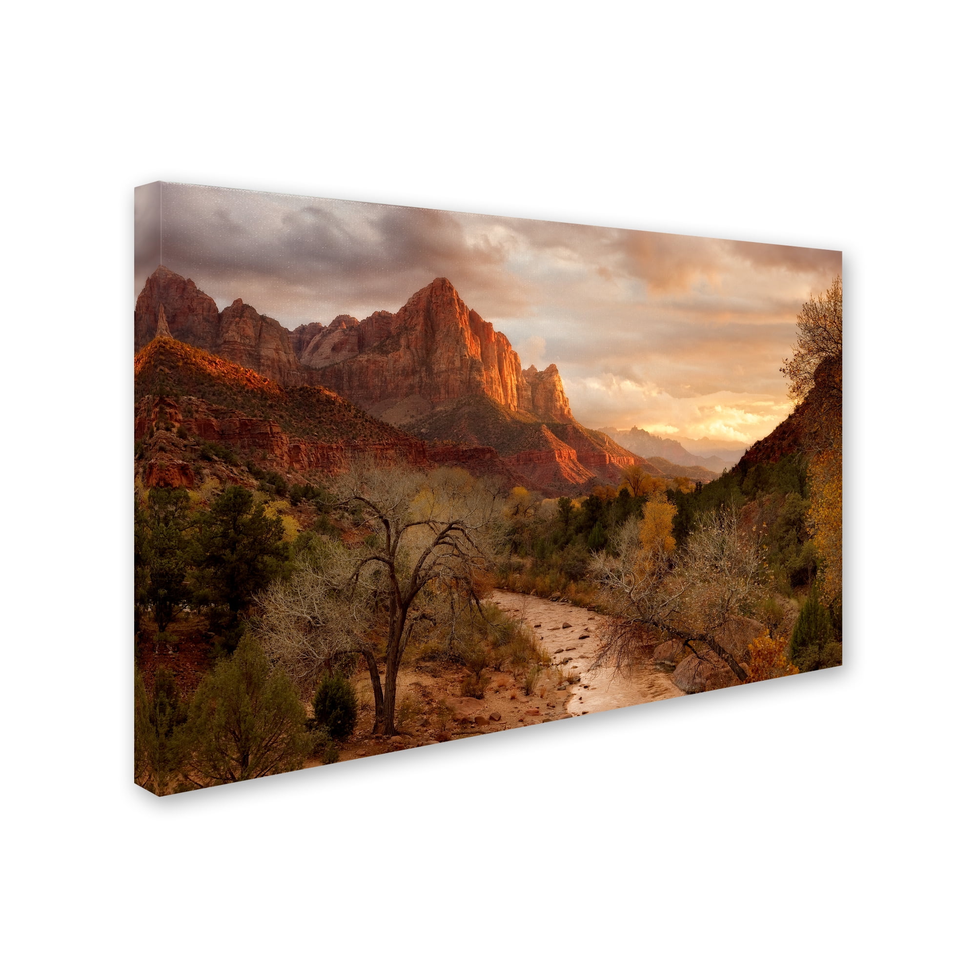 Trademark Fine Art 'Zion Watchmen Sunset' Canvas Art by Mike Jones Photo