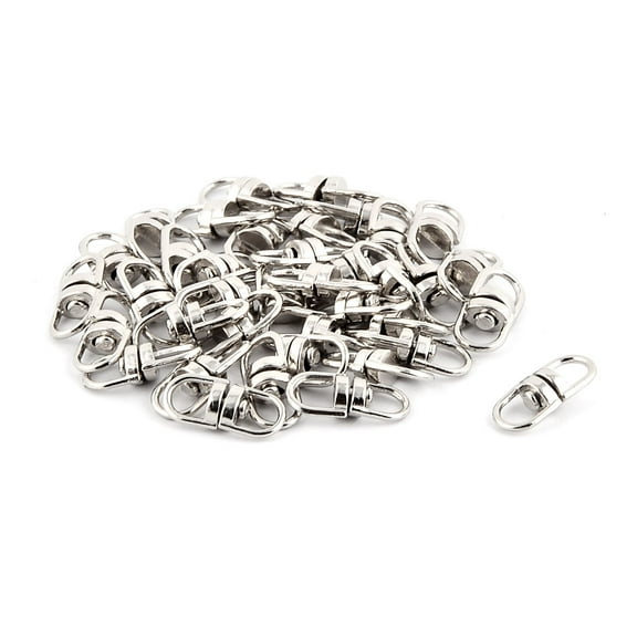 Unique Bargains Metal Double Ended KeyChain Link Swivel Ring Connector Silver Tone 37pcs