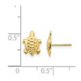 thumbnail image 2 of 14k Yellow Gold Turtle Post Earrings - .2 Grams - Measures 12x8mm Wide, 2 of 2