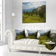 thumbnail image 3 of Designart Amazing Visitor Mountains - Landscape Photo Throw Pillow - 18x18, 3 of 5