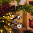thumbnail image 3 of hulanddfd Christmas 26 Letters Ornaments, 1pc Brown Alphabet with Cowboy Hat Pendant Xmas Haing Decoration for Xmas Tree 3.15"/8cm, 3 of 6