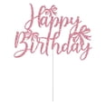 thumbnail image 2 of Purpurina de feliz cumpleaños con lazo rosa Cake Topper Mis Quince, 2 of 7