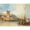 thumbnail image 3 of William Callow 18x15 Black Modern Framed Museum Art Print Titled - Villeneuve Lez Avignon (1840), 3 of 5