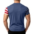 thumbnail image 4 of GrmtClth Father's Day Gift Casual Dad Papa Print American Flag Tops Vintage 4th Of July Patriotic Shirt Quick Dry Soft Short Sleeved Independence Day Tee Blue L, 4 of 4