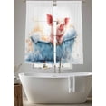 thumbnail image 6 of Sheer Curtain Panels Cute Animal Rod Pocket Voile Window Curtains Pig Bathtub Window Treatments Ligh Filtering Privacy Curtain Drapes for Bedroom Living Room 2 Panel Set 72 Inch Length,, 6 of 9
