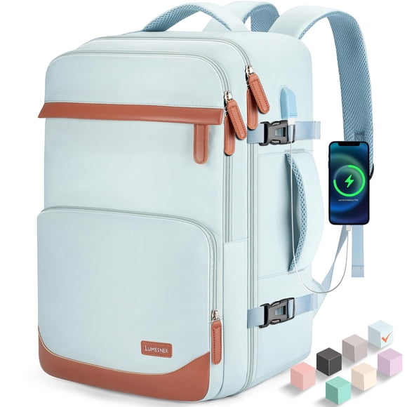 Mochila de viaje Velaybor 40L con puerto de carga USB resistente al agua