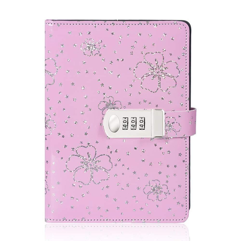 Password Diary With Lock A5 Pu Leather Diary With Combination Lock Digital Password Notebook