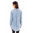 thumbnail image 2 of Scully Leather Honey Creek Blue X Stitch Top W/Lace Up Back, 2 of 2