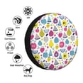 thumbnail image 4 of Naloa Doodle Fruits PVC Leather Spare Tire Wheel Cover for Car Truck SUV Camper Trailer Universal Fit many size14 inch, 4 of 6