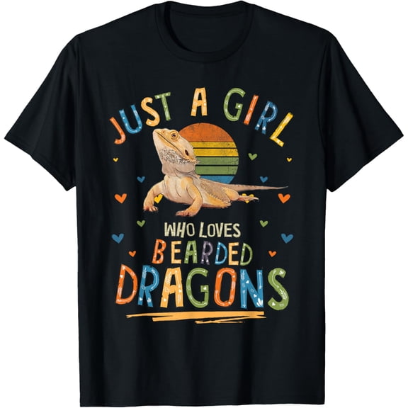 Just a Girl Who Loves Bearded Dragons Womens T-Shirt