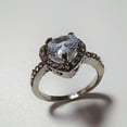 thumbnail image 3 of Anillo de diamantes de amor en forma de corazón simple y exquisito de plata de Jianjie, joyería popular, 3 of 5