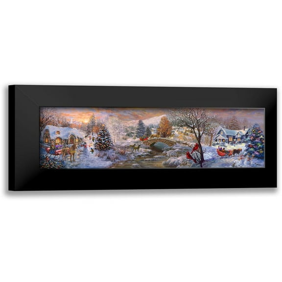 To Grandma’s House We Go 14x7 Black Modern Framed Museum Art Print Titled - Boehme, Nicky