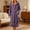 Purple, variant on Womens Plush Robes Long Soft Jacquard Fluffy Bathrobe Hooded Robe Sleepwear with Pockets Sky Blue Free Size