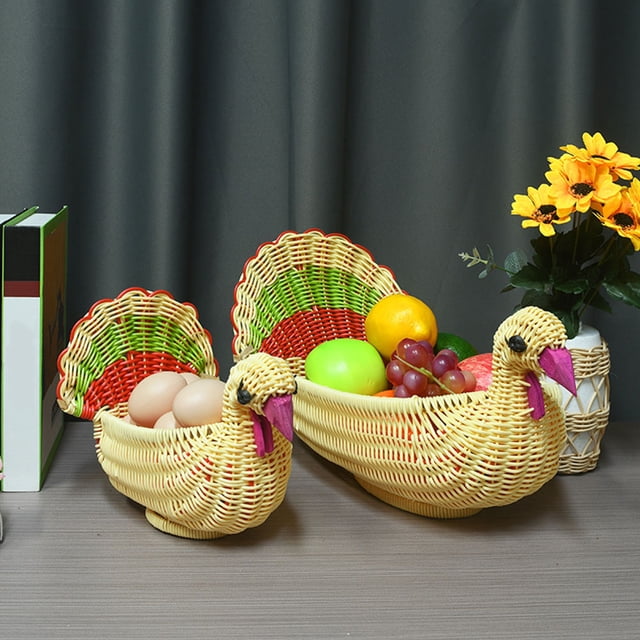 UPGRATOR Cesta Multiusos Imitación Rattan Para Almacenaje De Comida Y
