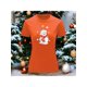 thumbnail image 1 of Playera Blusa Con Estampado De Muñeco De Nieve Navidad Color Anaranjado Talla Grande Marca Emil SaEs, 1 of 4