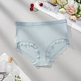 thumbnail image 2 of Posijego Plus Size Underwear for Women High Waist Panties Lace Trim Breathable Lightweight Soft Stretch Briefs, 2 of 4