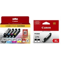 Genuine Canon PGI-270/CLI-271 4-Cartridge Combo Pack (0373C005)   Canon CLI-271 XL High Capacity Black Ink Tank (0336C001)