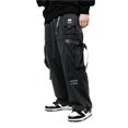 thumbnail image 1 of Niepce Inc Streetwear Black Cargo Jogger Wide Leg Pants Men Fashion Clothes 2021, 1 of 9