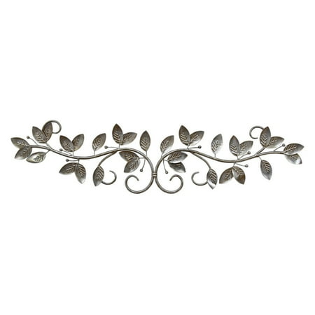 Stratton Home Decor  Silver  Floral Scroll Wall  Decor  