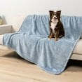 thumbnail image 2 of PetAmi Dog Blanket for Large Dogs Blue, Fluffy Soft Puppy Blanket, Sherpa Fleece Cat Blanket for Kitten, Calming Pet Blanket Throw for Bed Washable Sofa Couch Cover, X-Large 60x80, 2 of 7