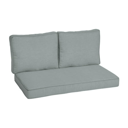 Arden Selections Outdoor Loveseat Cushion Set 46 x 26  Stone Grey Leala