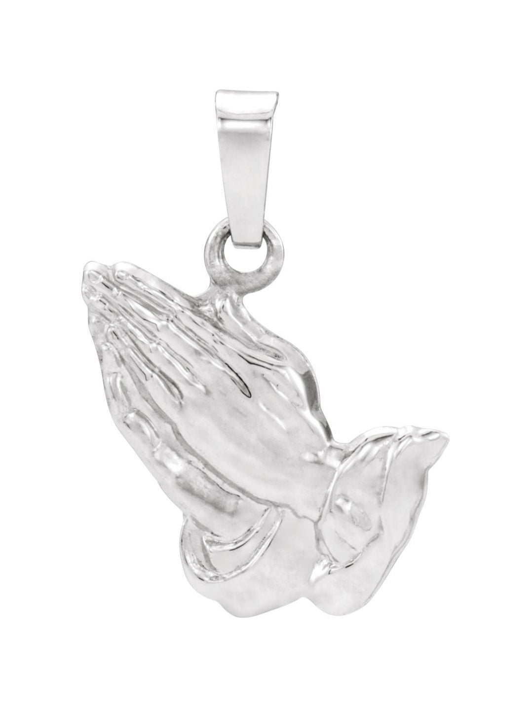 925 Sterling Silver 18.75x16mm Polished Praying Hand Pendant 