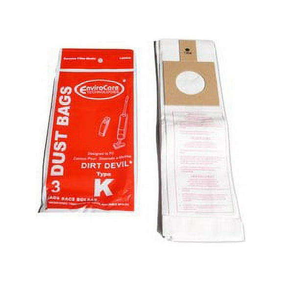 Dirt Devil Paper Bags K,3PK Broom Envirocare Part-120SW
