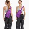 thumbnail image 6 of Sling Backpack,Spider Web Halloween Pattern Sling Bag with Water Bottle Holder,Waterproof Sling Bag for Men/Women with Headphone Jack for Hiking,Travel, 6 of 6