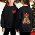 thumbnail image 1 of Cowsor Girls Sweatshirts Kids Cute Graphic Crewneck Pullover Tops Xmas Long Sleeve Holiday Shirts, 1 of 7
