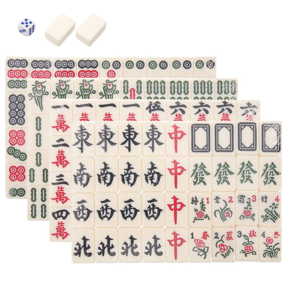 EIMELI Resin Majong Table Set Mahjong Game Mini Travel 24mm Portable ...