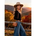 thumbnail image 2 of Ekouaer 3 Pack Long Sleeve Shirts for Women Deep V Neck Basic Thermal Tops Base Layer Undershirts, 2 of 6