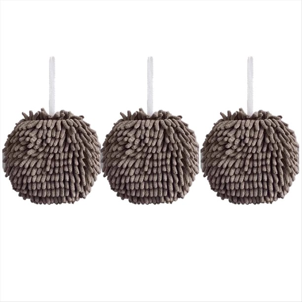 Toalla de Mano de Cocina Absorbente Sin Pelusa Toalla de Mano Cuarto de Baño Pañuelo de Lavado de Manos Toalla de Mano Colgante Gris