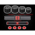 thumbnail image 3 of Zoogamo Adjustable Dumbbells Set Weight to 88Lbs, Free Weight with Connecting Rod Used As Barbell, for Men and Women Home Gym Work Out Training Fitness Equipment All-Purpose, 3 of 7