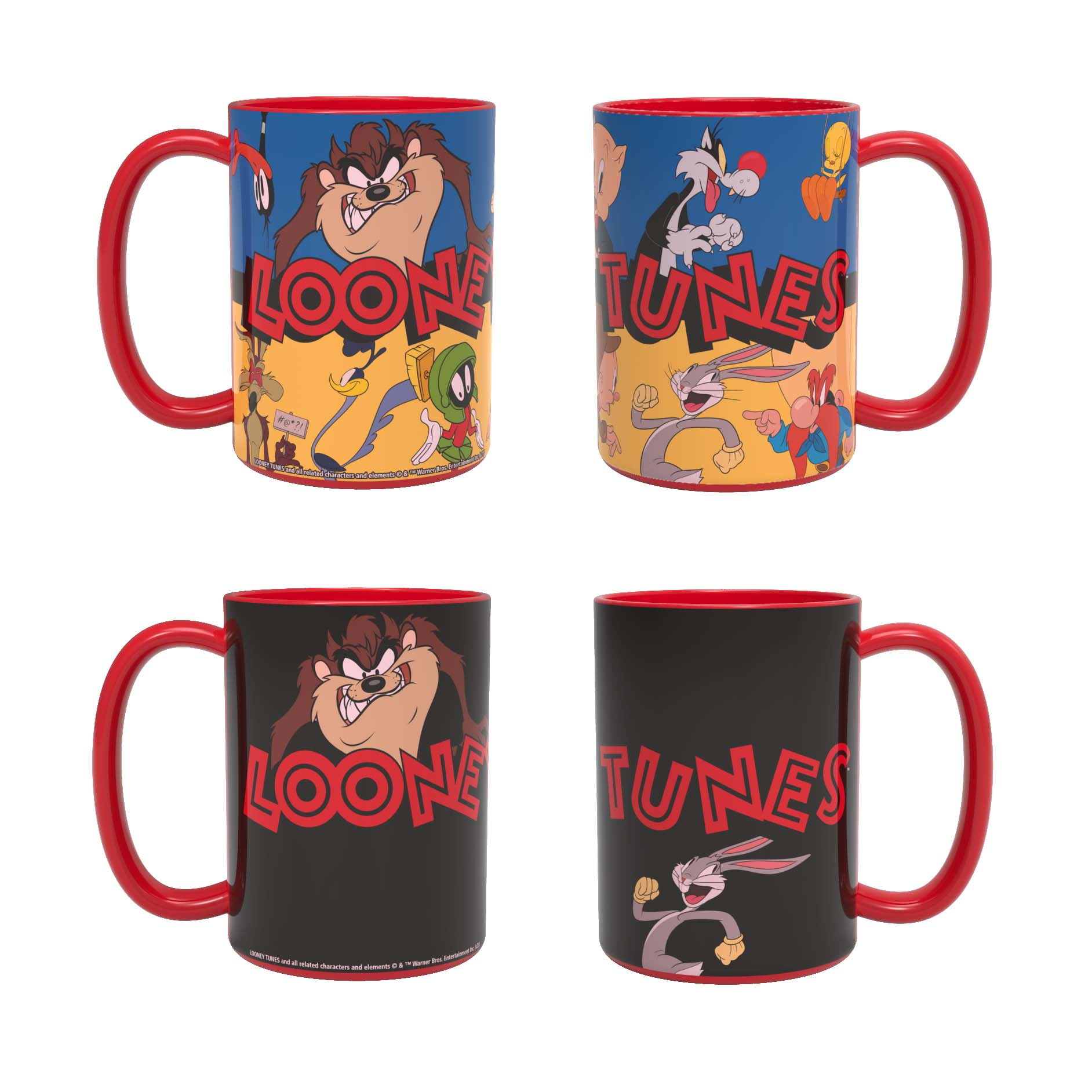Coffee Mug Cup 1999 Xpres Cold Steel 3D Bugs Bunny Looney Tunes 8 oz 