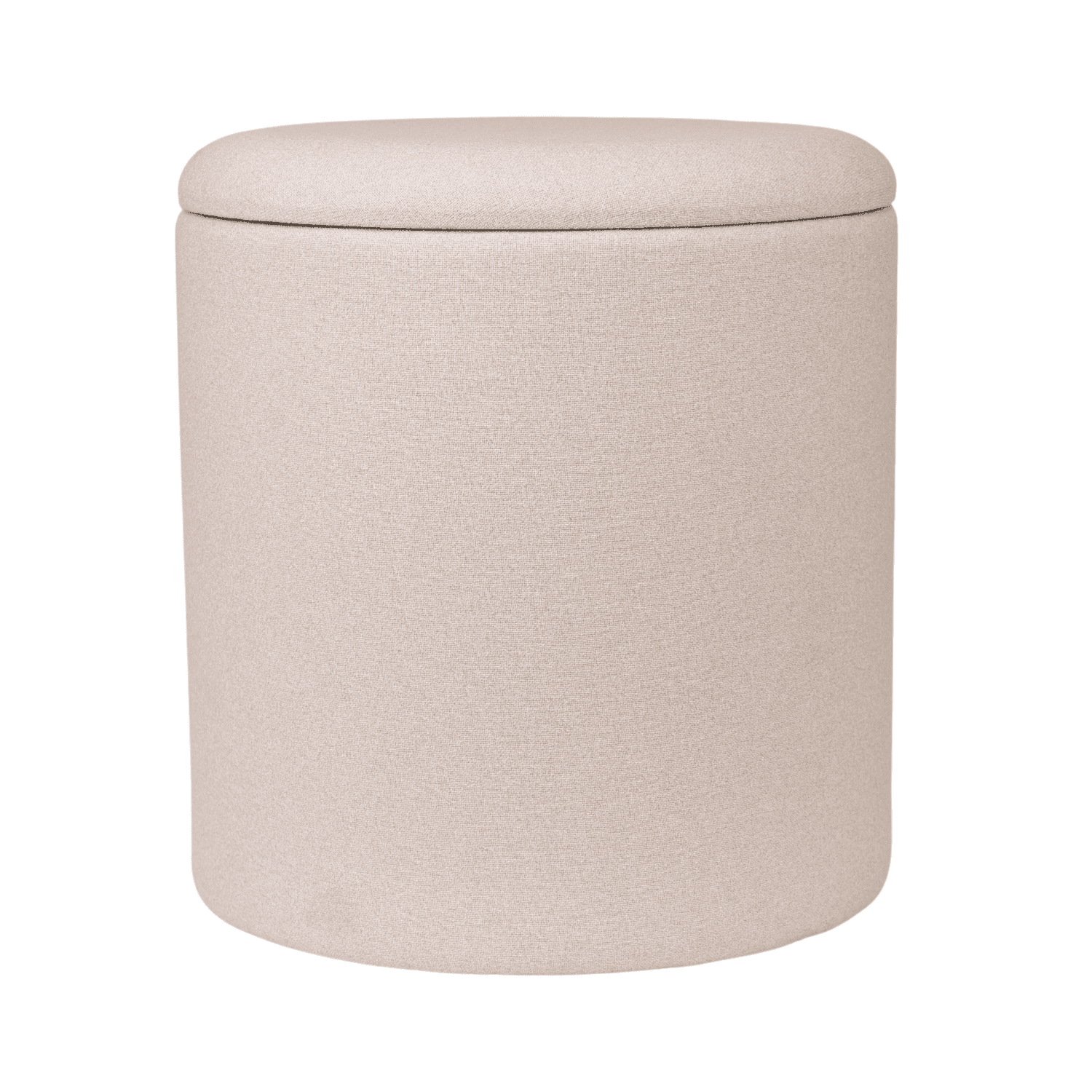 Mainstays Round Storage Ottoman, Cream Linen Fabric